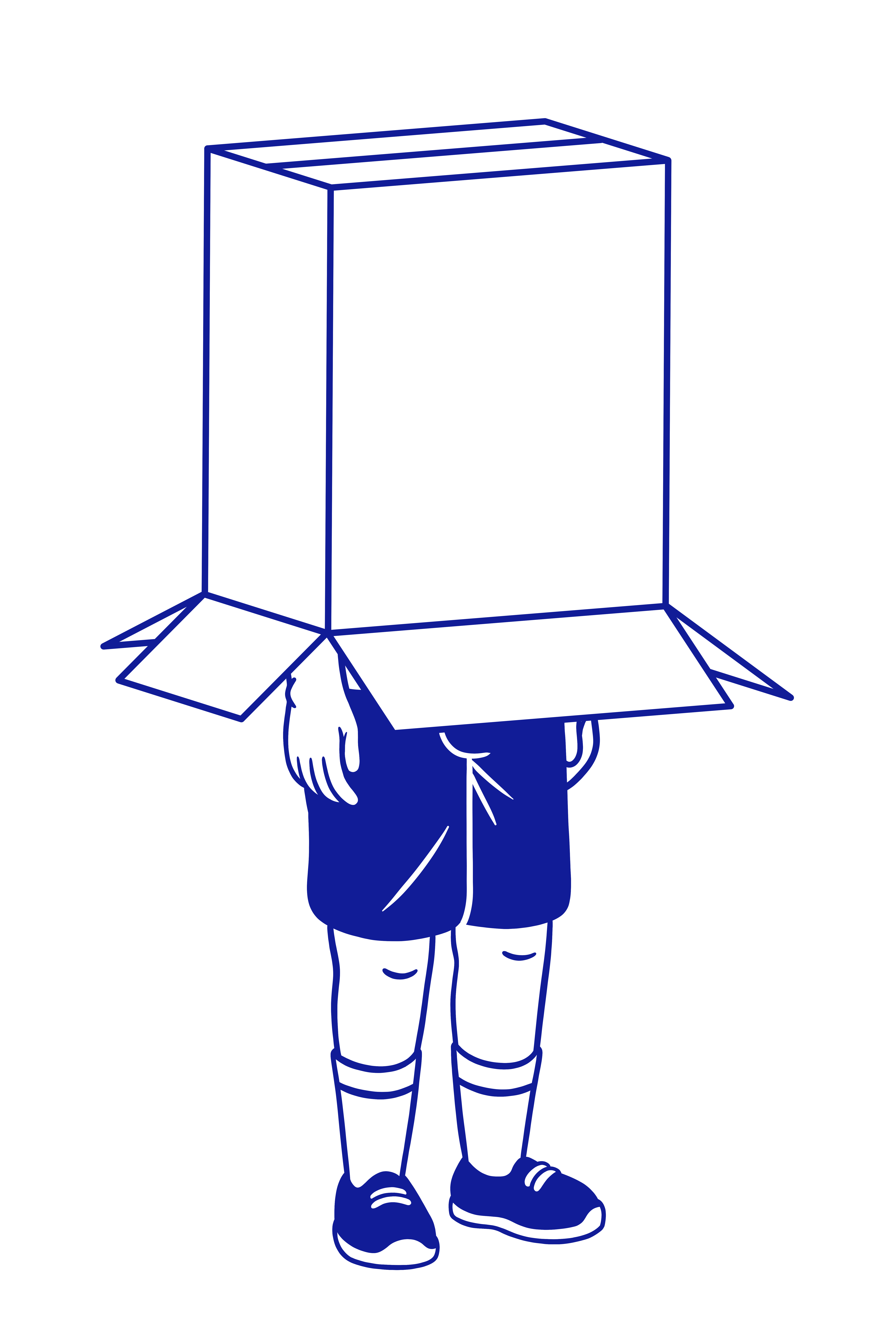 Boxboy Coffee mascot — character with a box on their head
